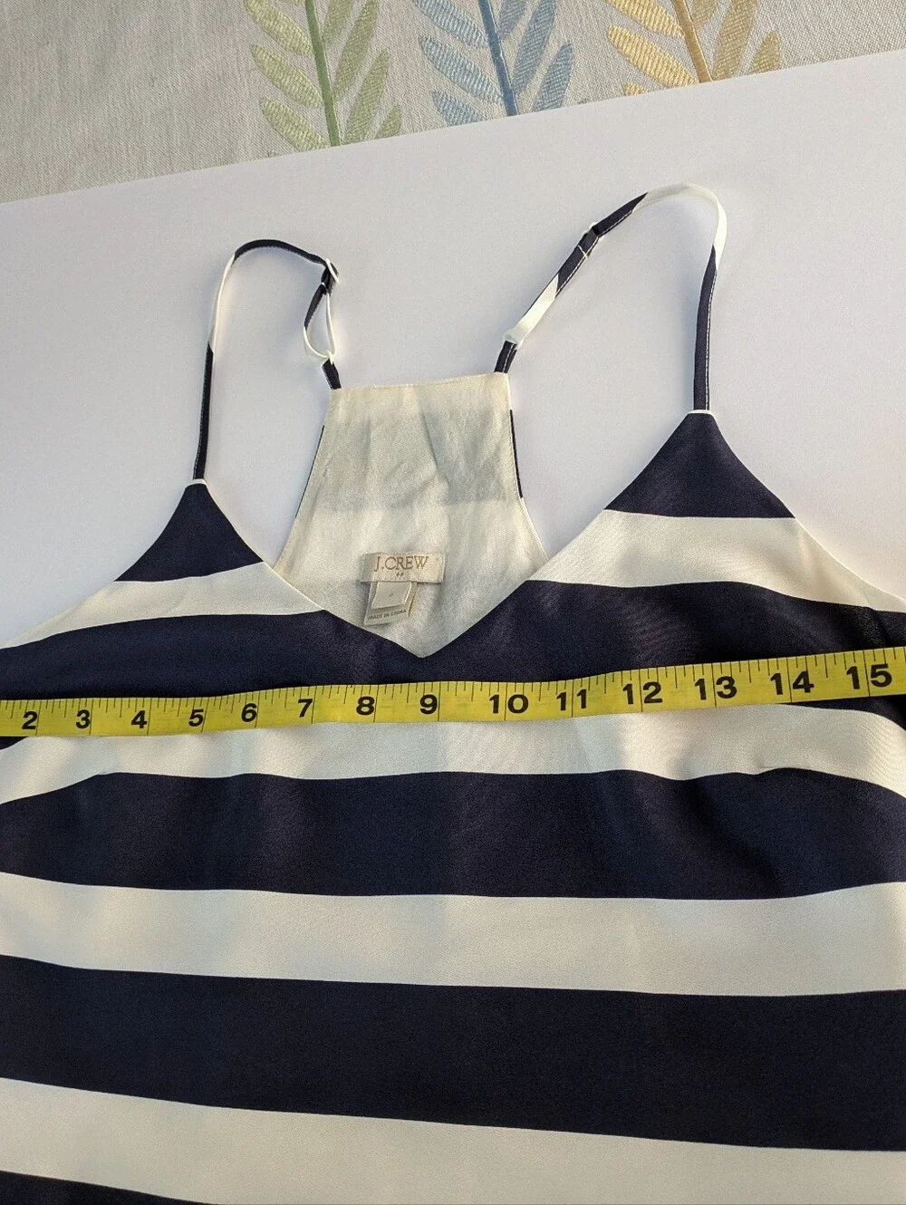 J. Crew Nautical Sailorcore Slip Racerback Dress Navy Blue & White Stripes Woven